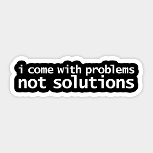 Superpower Problems Not Solutions Typography Sticker